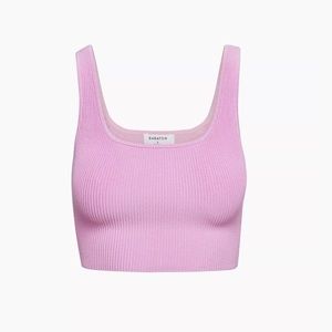 NEVER WORN Aritzia Babaton Sculpt Knit Squareneck Cropped Tank